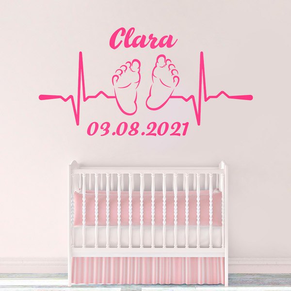 Vinilos Infantiles: Cardiograma Bebé Personalizado