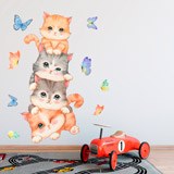 Vinilos Infantiles: Gatos y mariposas 4