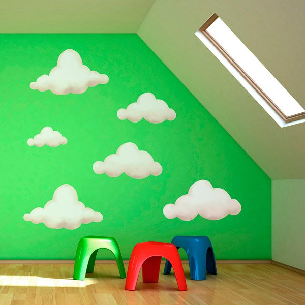 Vinilos Infantiles: Nubes suaves