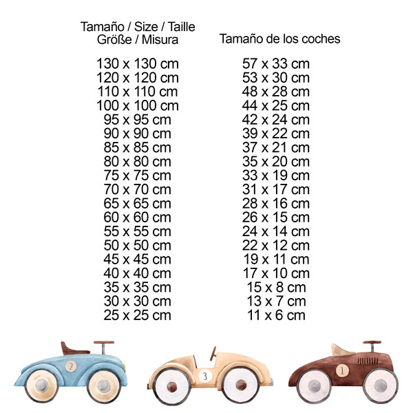 Vinilos Infantiles: Coches antiguos de juguete