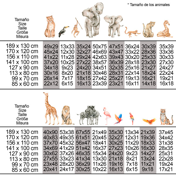 Vinilos Infantiles: Animales de la jungla