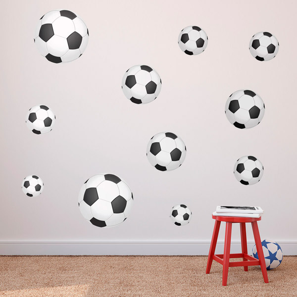 Vinilos Decorativos: Set 11X balones de fútbol