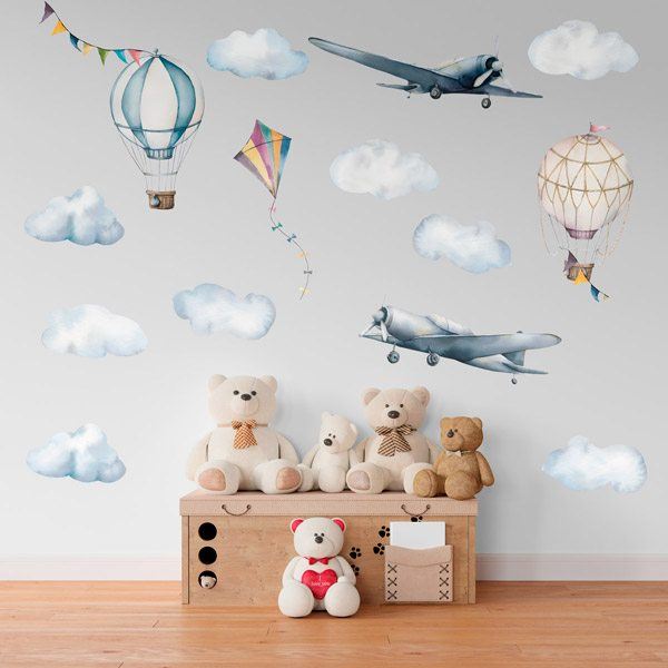 Vinilos Infantiles: Aviones y globos