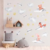 Vinilos Infantiles: Aviones de papel 3