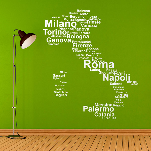 Vinilos Decorativos: Tipográfico Italia