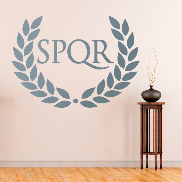 Vinilos Decorativos: SPQR corona de laurel