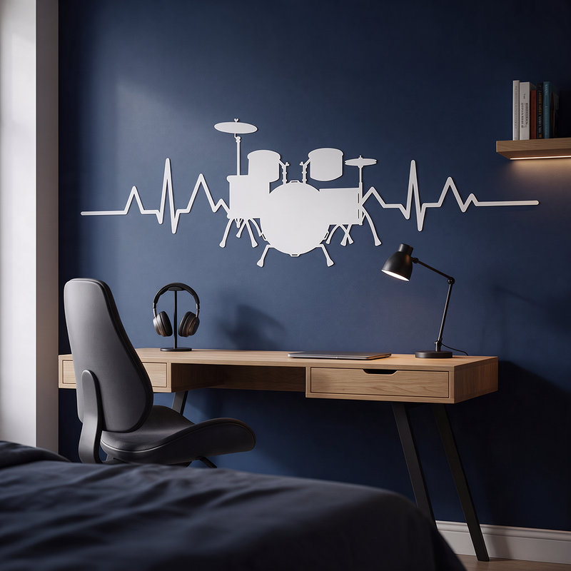 Vinilos Decorativos: Cardiograma Bateria