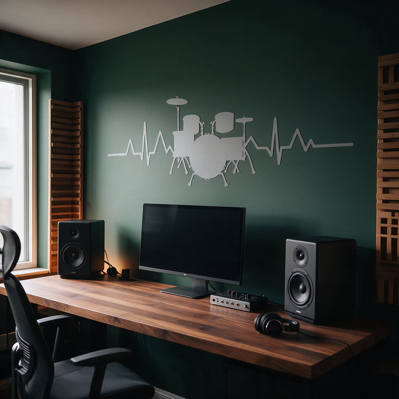 Vinilos Decorativos: Cardiograma Bateria