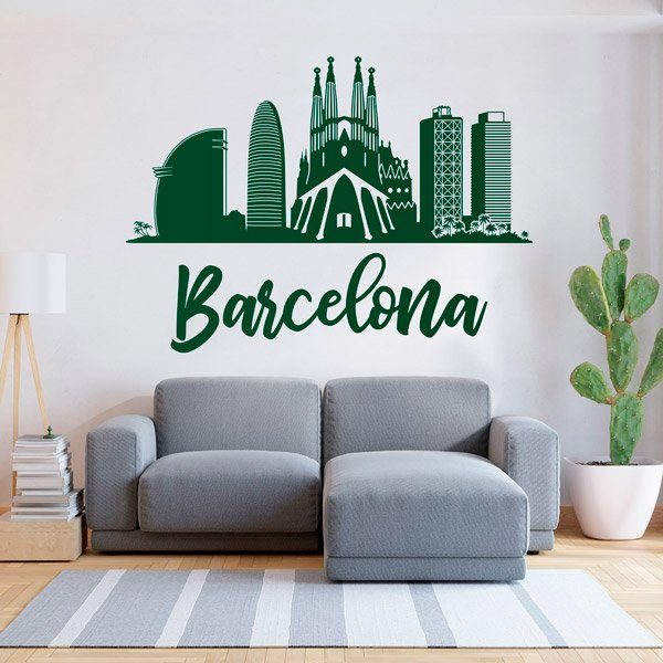 Vinilos Decorativos: Barcelona Skyline