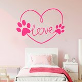 Vinilos Decorativos: Love Huellas perros 2