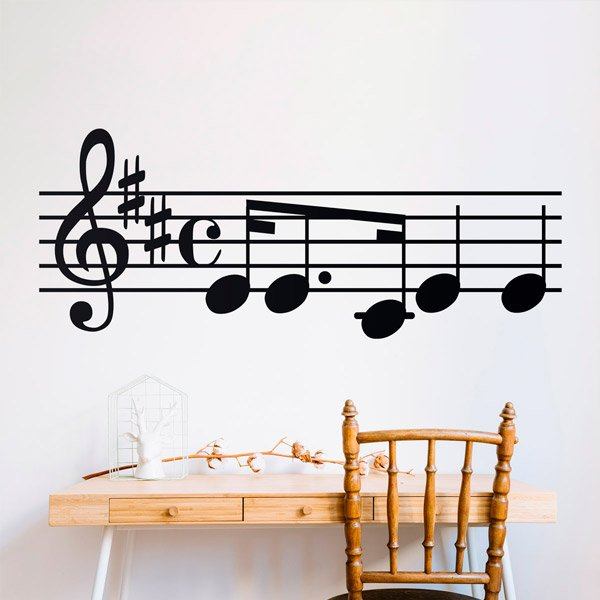 Vinilos Decorativos: Partitura Notas musicales