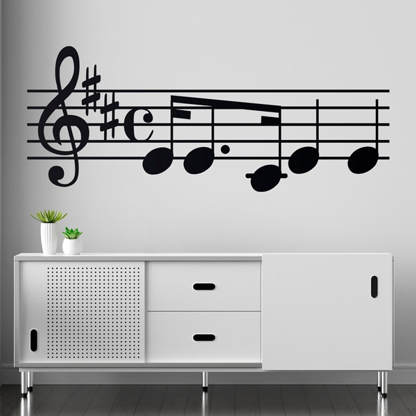 Vinilos Decorativos: Partitura Notas musicales