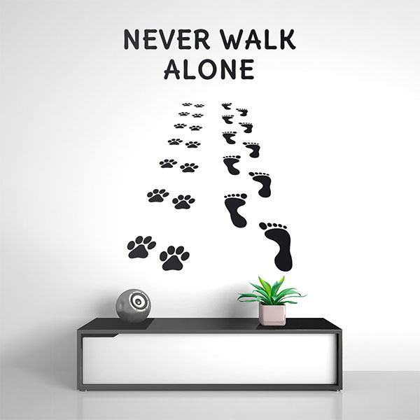 Vinilos Decorativos: Never Walk Alone Perros