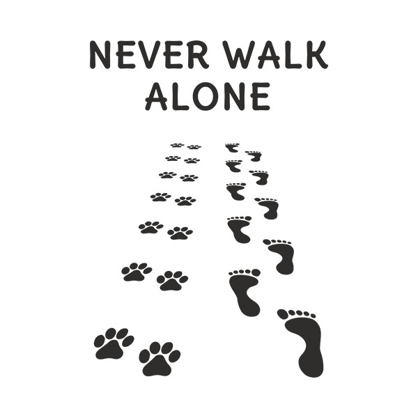 Vinilos Decorativos: Never Walk Alone Perros