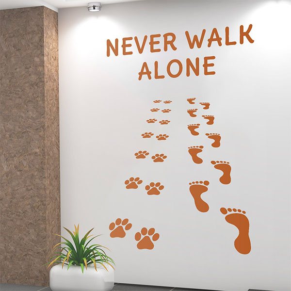 Vinilos Decorativos: Never Walk Alone Perros