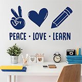 Vinilos Decorativos: Peace Love Learn 2