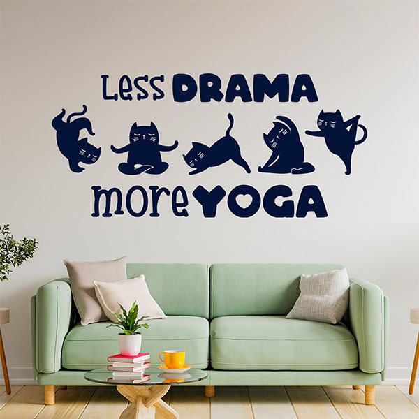 Vinilos Decorativos: Less drama more yoga