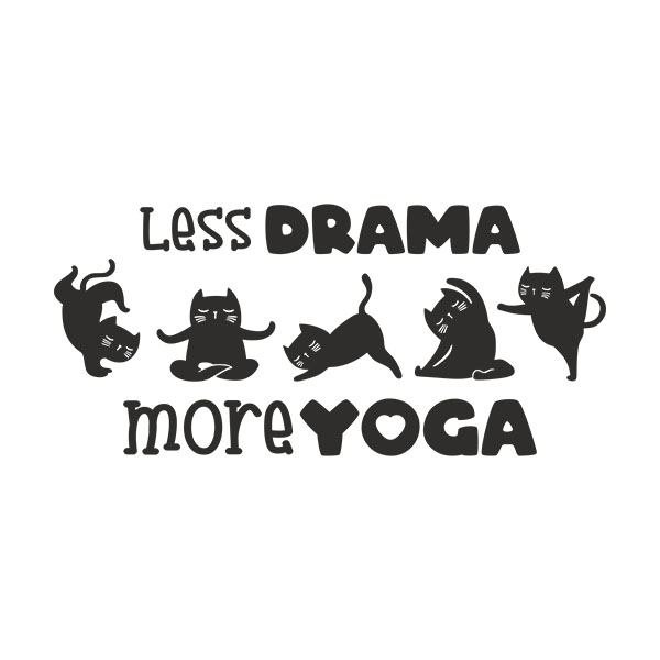 Vinilos Decorativos: Less drama more yoga
