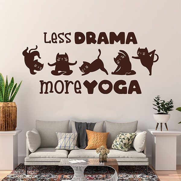 Vinilos Decorativos: Less drama more yoga