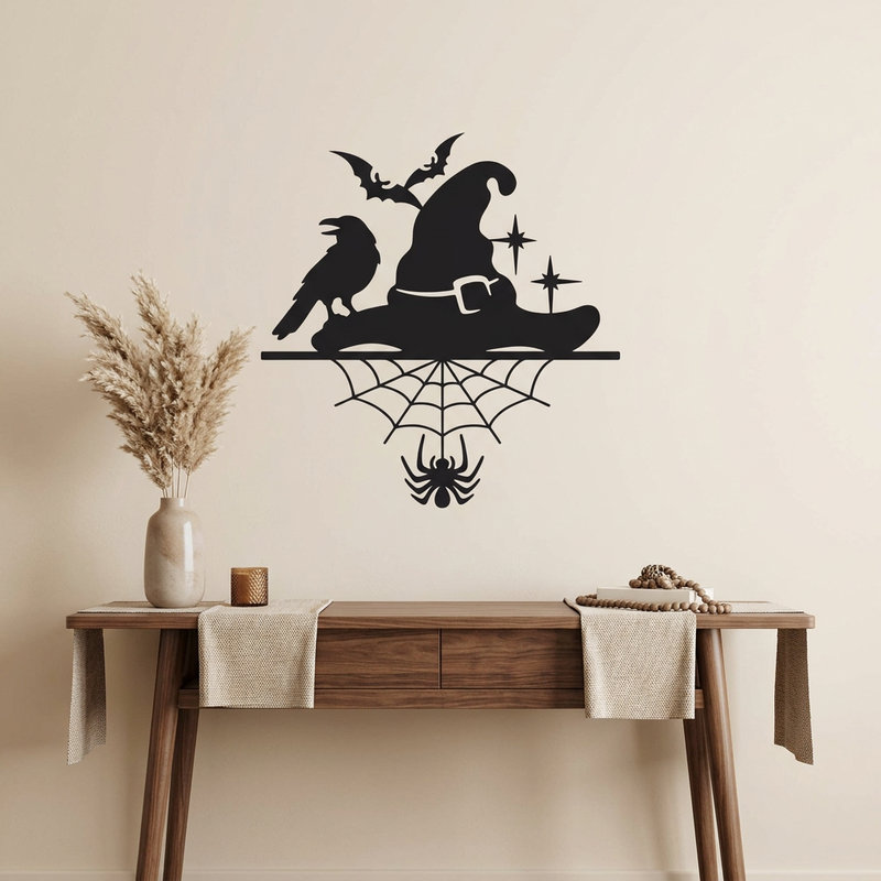Vinilos Decorativos: Sombrero Cuervo Murci&eacute;lago Ara&ntilde;a