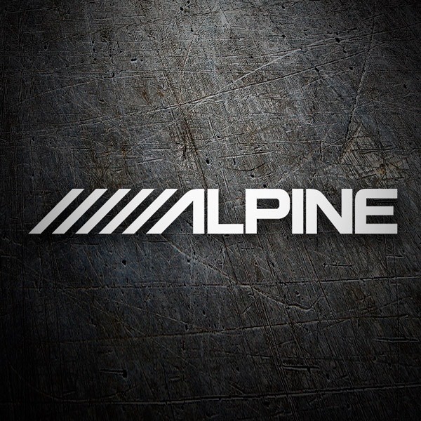 Pegatinas: Alpine Audio con Franjas Diagonales