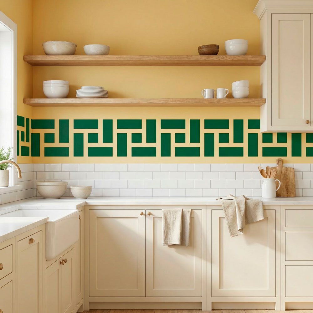 Vinilos Decorativos: Cenefa Griega Rect&aacute;ngulos