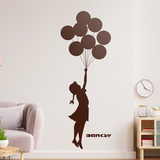Vinilos Decorativos: Banksy, Chica con Globos 2