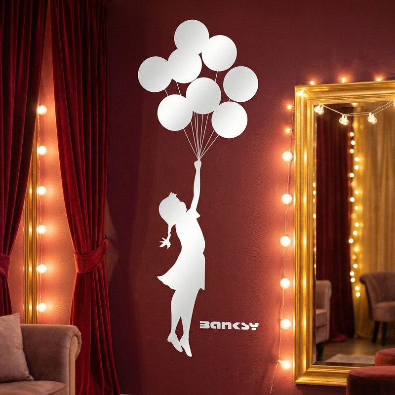 Vinilos Decorativos: Banksy, Chica con Globos