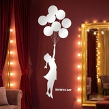 Vinilos Decorativos: Banksy, Chica con Globos 11