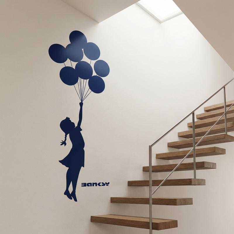 Vinilos Decorativos: Banksy, Chica con Globos