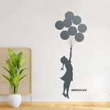 Vinilos Decorativos: Banksy, Chica con Globos 3