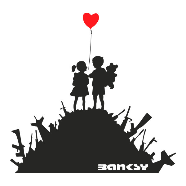 Vinilos Decorativos: Banksy, Niños sobre Armas