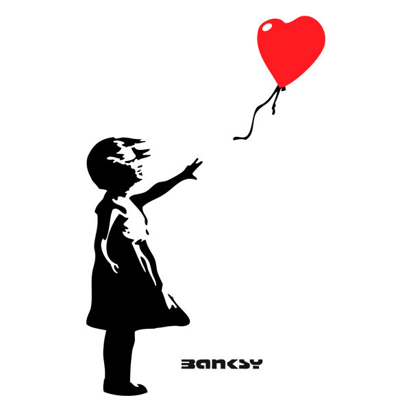 Vinilos Decorativos: Banksy, Niña con Globo