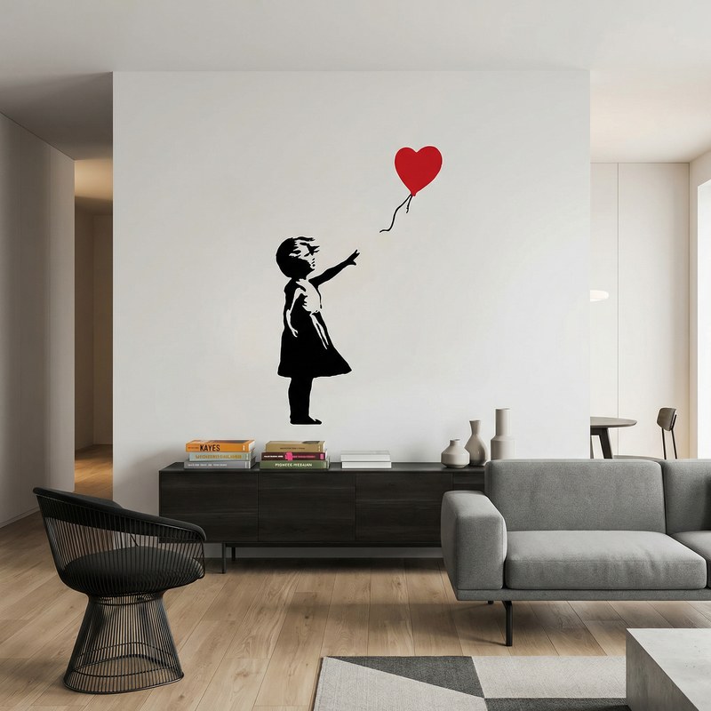 Vinilos Decorativos: Banksy, Ni&ntilde;a con Globo