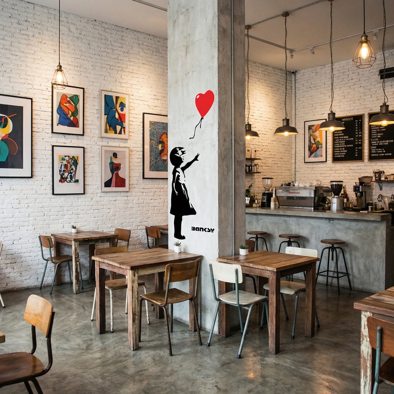 Vinilos Decorativos: Banksy, Ni&ntilde;a con Globo