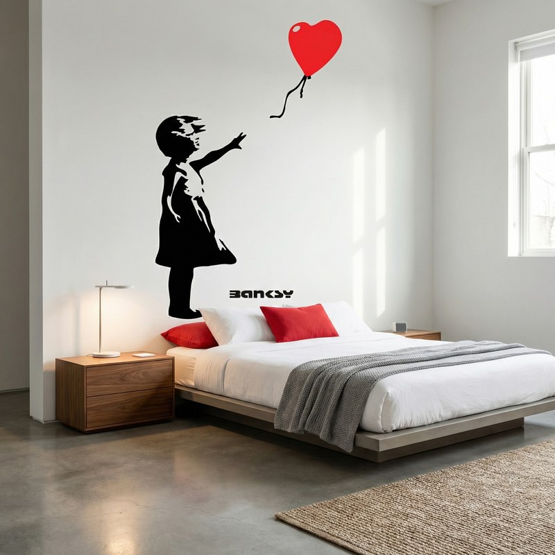 Vinilos Decorativos: Banksy, Ni&ntilde;a con Globo