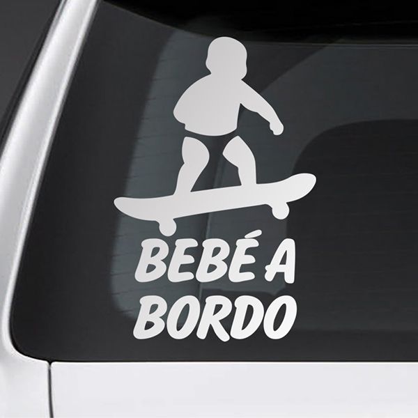 Pegatinas: Bebé a bordo skate