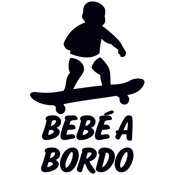 Pegatinas: Bebé a bordo skate