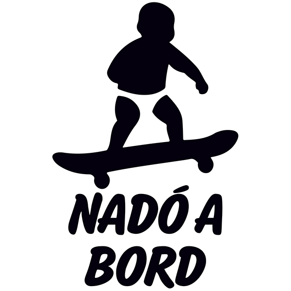 Pegatinas: Nadó a bord skate - català