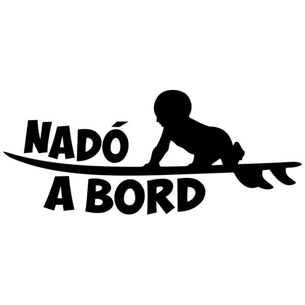 Pegatinas: Nadó a bord surf - català