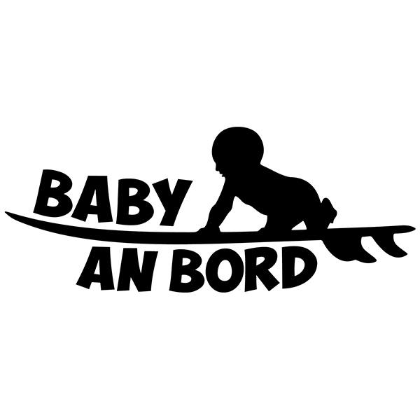 Pegatinas: Bebé a bordo surf alemán
