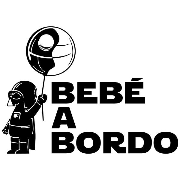 Pegatinas: Bebé Darth Vader a bordo español