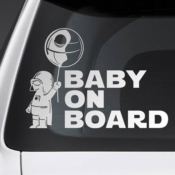 Pegatinas: Bebé Darth Vader a bordo - inglés 0