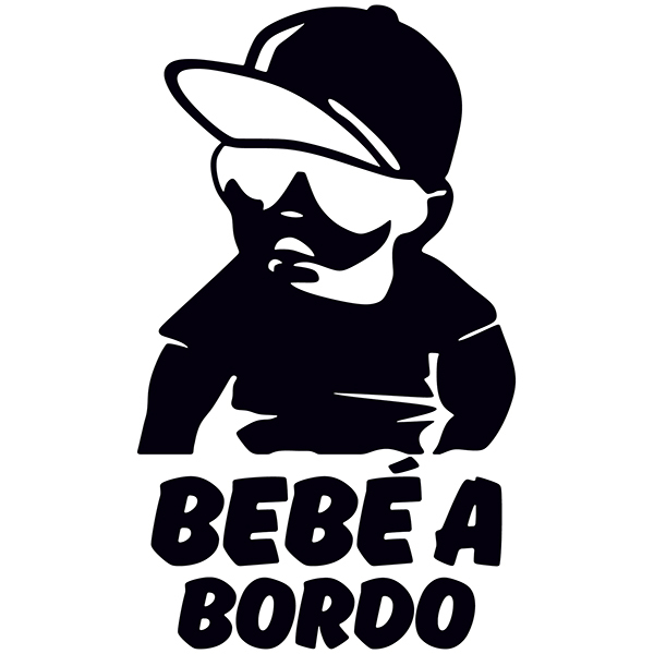 Pegatina bebé a bordo cool