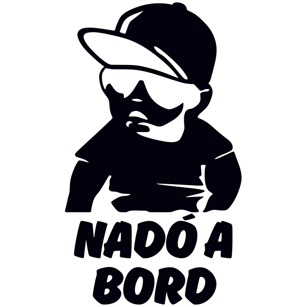 Pegatinas: Nadó a bord cool - català