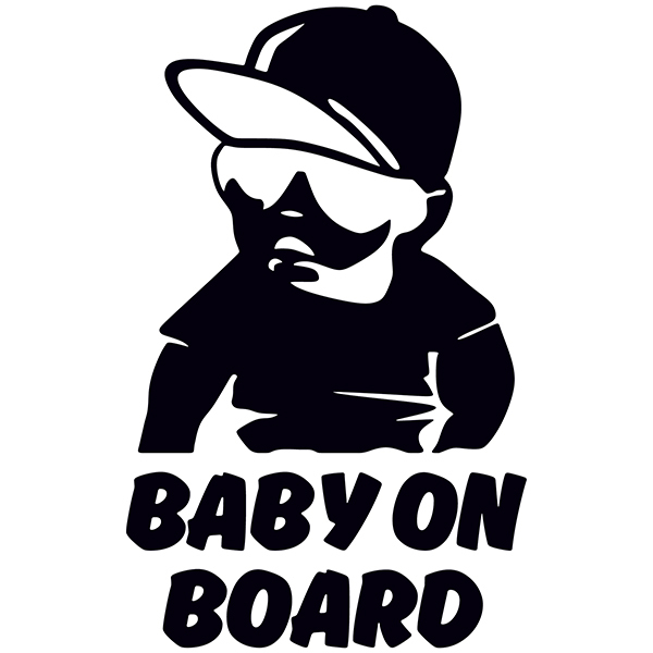 Pegatinas: Bebé a bordo cool - inglés