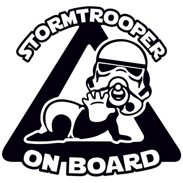 Pegatinas: Stormtrooper a bordo inglés