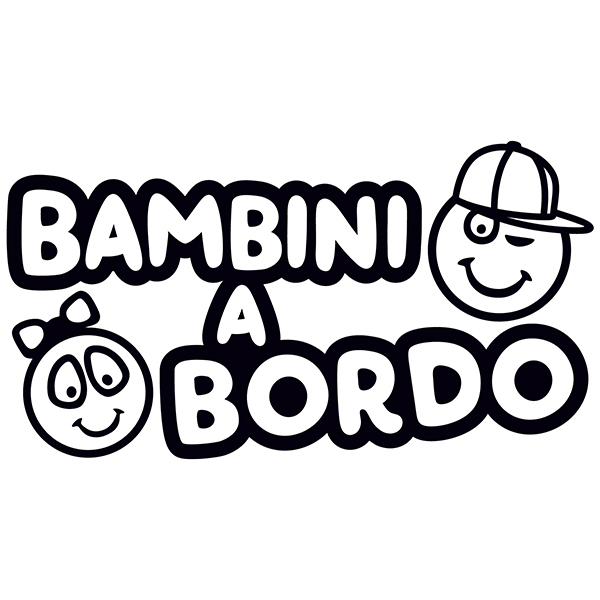 Pegatinas: Bambini a bordo Italiano