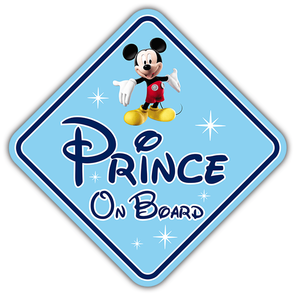 Pegatinas: Príncipe a Bordo Disney - inglés