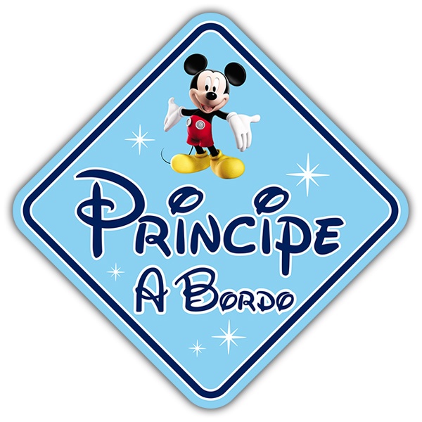 Pegatinas: Príncipe a Bordo Disney - italiano